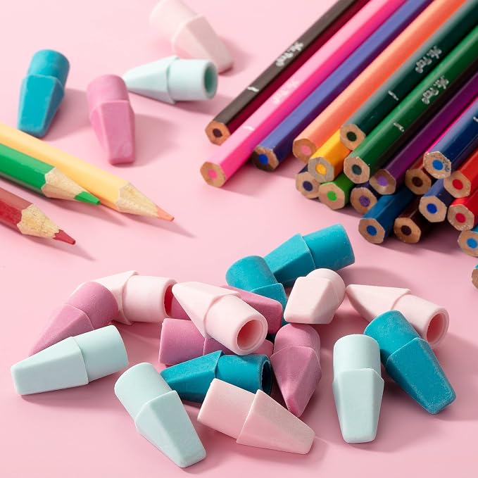 Mr. Pen- Pencil Erasers Toppers, 120 Pack, Muted Pastel Colors | Erasers - Image 6