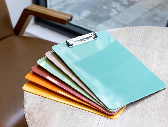 Clipboards – Set of 6 Plastic Clip Boards 8.5x11 Bulk | Colored Acrylic - Image 8