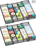 2 Pack Expandable Desk Drawer Organizer Tray by Unknown