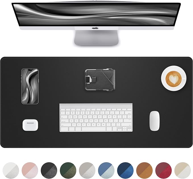 Leather Desk Pad Protector, Desk Mat, Large Mouse Pad, Non-Slip Desk Pad by AFIING