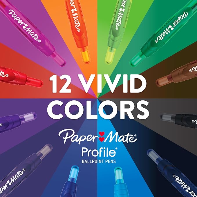 Paper Mate Profile Ballpoint Pens, Retractable, Medium Point, Comfortable Grip - Image 7