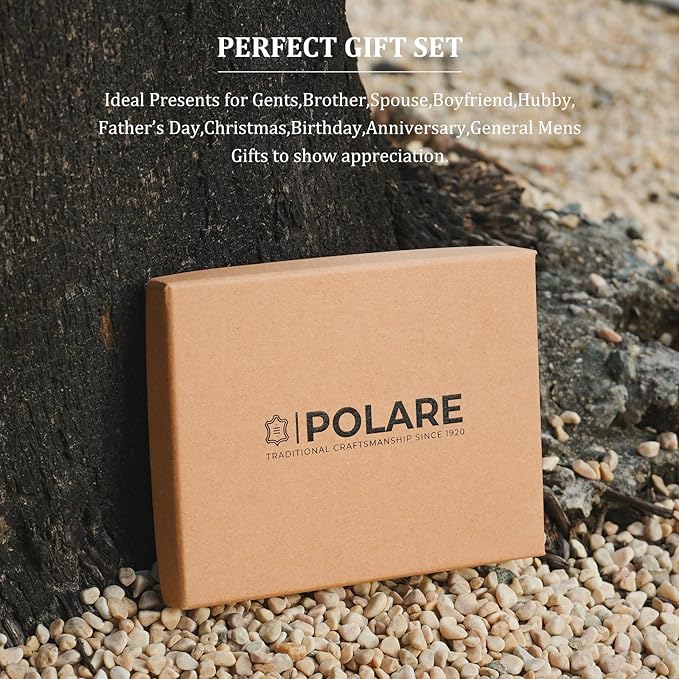 Polare Luxury RFID Blocking Leather Passport Holder Travel Wallet - Image 6