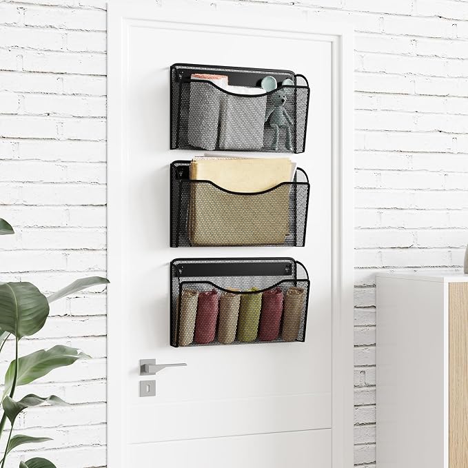 MINDEPOT Wall File Organizer, Hanging Wall Mounted File Folder Binder Holder - Image 6