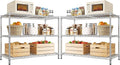 3- Shelf Metal Shelving Unit 35.6Wx14Dx36H, Adjustable Storage Shelves Heavy by Durayloly
