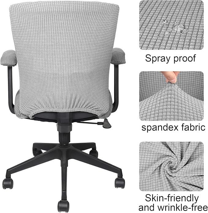Tallew 4 Pcs Office Chair Covers Set Computer Universal Protective Stretchable - Image 3