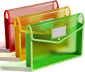ThinkTex Plastic Expanding File Folders, Transparent Envelopes by ThinkTex