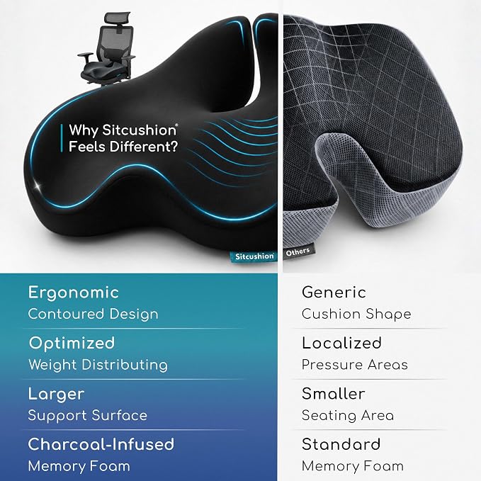 SitCushion Extra Large Memory Foam Seat Cushions - Image 5
