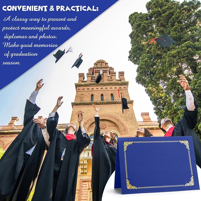 Fainne 200 Pcs 8.5 x 11 Certificate Holders Diploma Holders Document Covers - Image 6