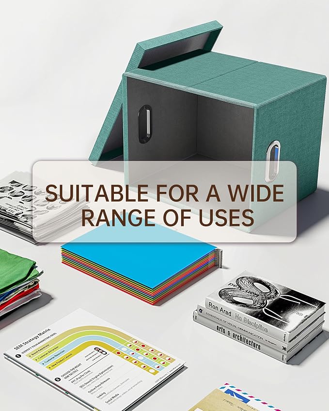 Oterri File Organizer with Lid, File Box, File Cabinet - Image 5