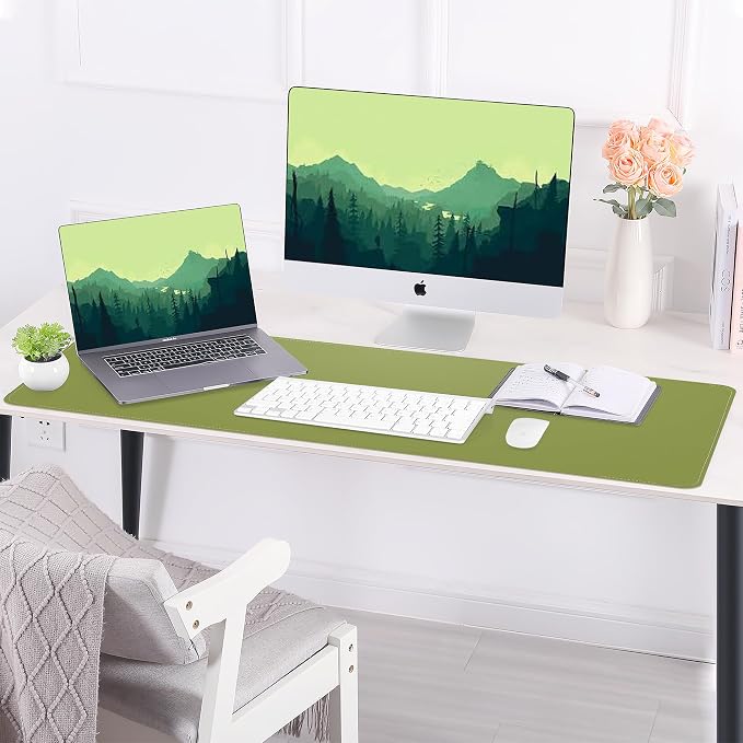 AFIING Leather Desk Pad Protector, Large Desk Mat - Image 7