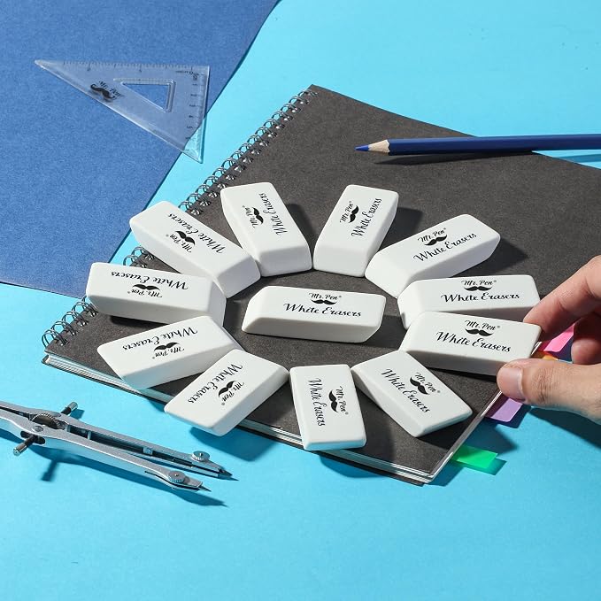 Mr. Pen- White Pencil Eraser, 48 Pack | Large Latex Free Block Erasers Bulk - Image 6