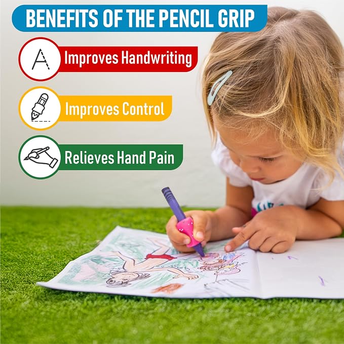The Pencil Grip Glitter Pencil Grippers 6 Pcs, Pencil Grips - Image 3