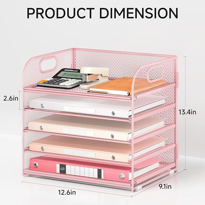 5 Tray Paper Organizer Letter Tray - Image 2