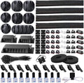 N NOROCME 192 PCS Cable Management Kit 4 Wire Organizer Sleeve, 11 Cable Holder by N+NOROCME