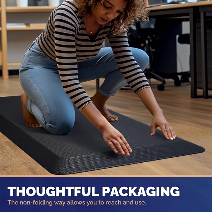FEATOL Anti Fatigue Mat for Standing, 9/10 Extra Thick Ergonomic Standing Desk - Image 7