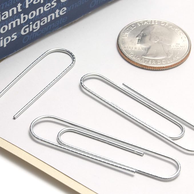 Officemate 3-Pack 99915 Giant Non-Skid Gem Paper Clips - Image 4