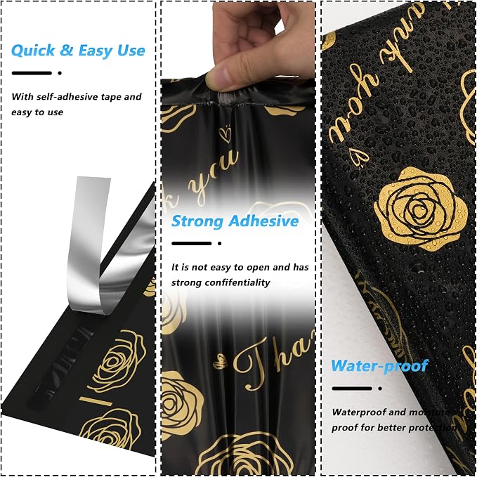 Thank You Poly Mailer 10x13 Inch 100 Pcs, Waterproof and Tear-Resistant - Image 3