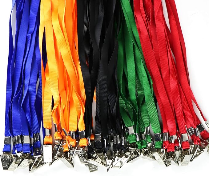Bird Fiy Black Lanyards 100 Pack 34" Premium Lanyard Bulldog Clips Bulk Nylon - Image 5