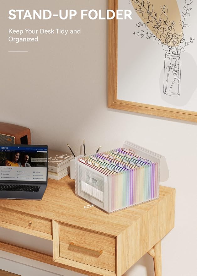 ABC life 26 Pockets Accordion File Organizer, Expanding File Folder, Portable - Image 9