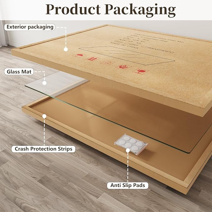 Tempered Glass Chair Mat, 4 Non‑Slip Pads, Smooth Glide & Easy Clean, Carpet - Image 9