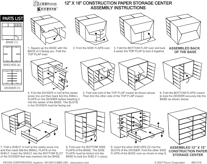 Classroom Keepers 12" x 18" Construction Paper Storage, 1 Unit - Image 4