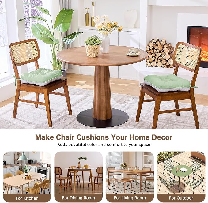 BETU Chair Cushions for Dining Chairs Set of 2, 3.5" Thick Kitchen Table Chair - Image 7