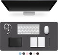 Leather Desk Pad Protector, Non-Slip Desk Pad, on-Slip PU Leather Large Mouse by CADONO