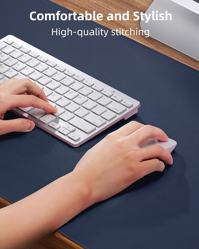 AFIING Leather Desk Protector, Large Mouse Pad, Non-Slip Blotter, Waterproof - Image 3