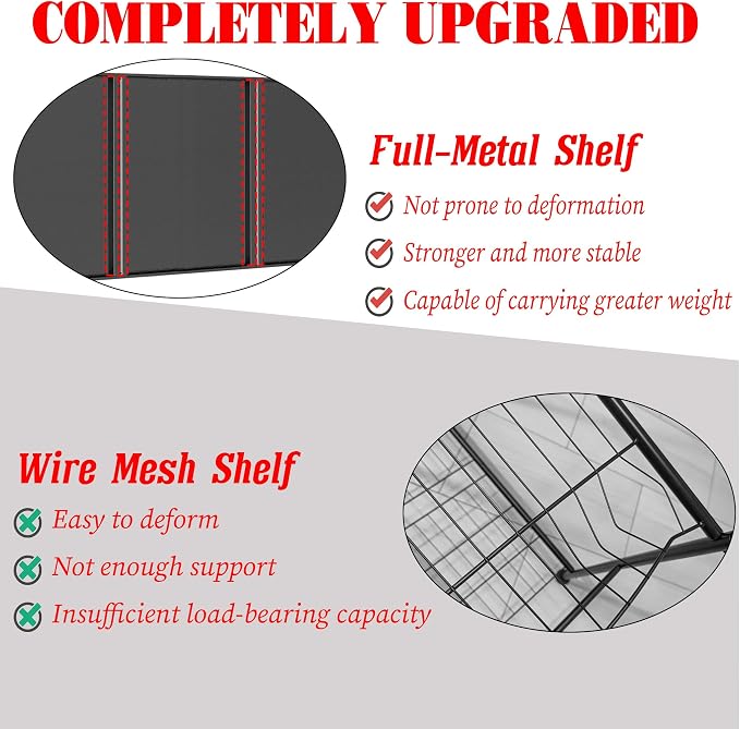 Printer Stand, Metal Shelving Adjustable Storage Shelves, printer table Office - Image 4