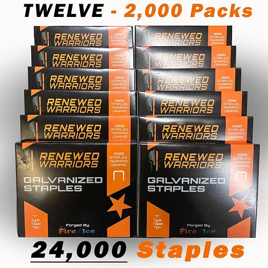 T50 Galvanized Staples – Heavy Duty 3/8" Crown, 3/8" Inch Leg Length – Fits All - Image 2