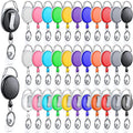 Honoson 50 Pcs Heavy Duty Retractable Badge Reels Batch ID Badge Holder by Honoson