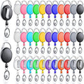 Laumoi 80 Packs Retractable ID Badge Holder Name ID Badge Reel Clips Keychain by Unknown