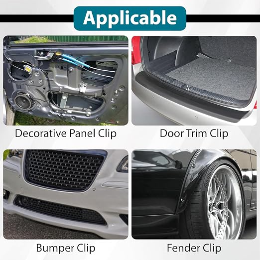 300 PCS Car Plastic Trim Boot Rivets Push Clip Fastener, 8mm Plastic Fender - Image 6
