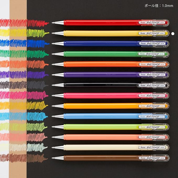 Pentel Matte Hop Yellow Color Ballpoint Pen - Image 6