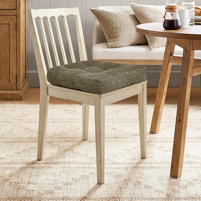 downluxe Chair Cushions for Dining Chairs 2 Pack, Tufted Indoor Chair Pads - Image 7