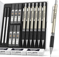 Nicpro 0.5 mm Art Mechanical Pencils Set in Case, 3 Erasers by Nicpro