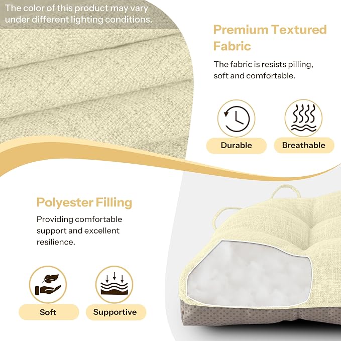 Non Slip Chair Cushions for Dining Chairs Set of 4 Kitchen Chair Cushions - Image 4