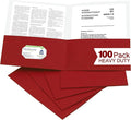 Zzrywuty 100 Packs Red Paper Folders by Zzrywuty
