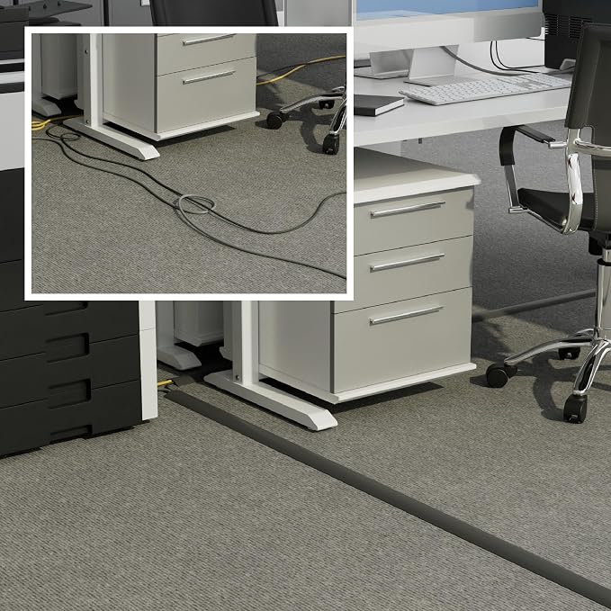 D-Line 30ft Floor Cord Cover, Floor Cable Protector, Extension Cord Cover - Image 4