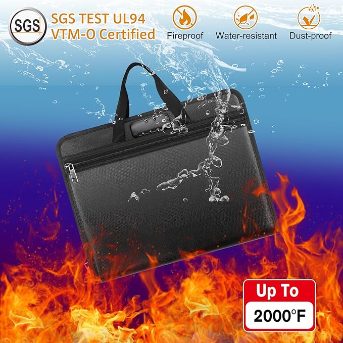 onvvippiv File Organizer Fireproof Expanding - Image 3