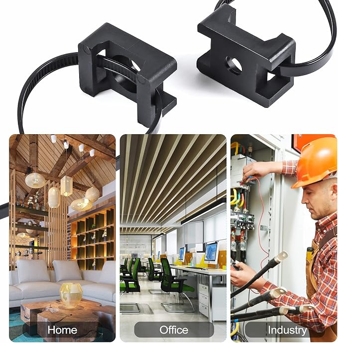 100 Pcs Cable Zip Tie Saddle Type Mounts Base - Image 5