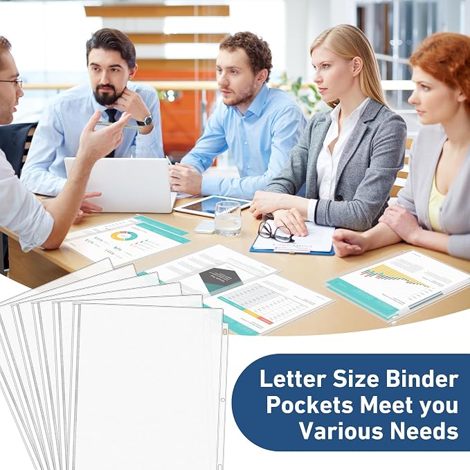 Antner 48 Pack Letter Size Binder Pockets - Image 7