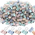 Jetec 500 Pieces 1 Inch Pastel Binder Clips Medium Colorful Paper Clamps Metal by Jetec