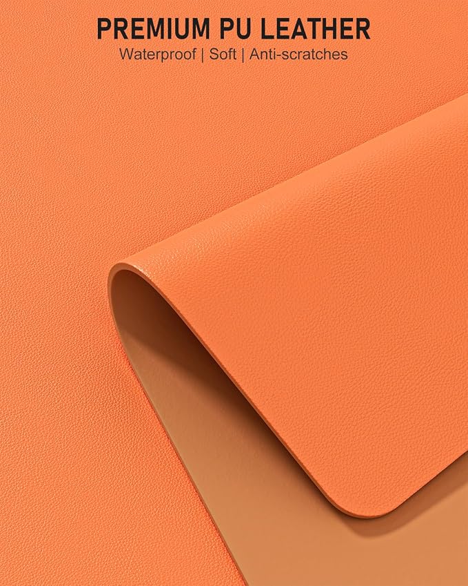 Desk Pad, 35.5" x 17" PU Leather Non-Slip Desk Mat Large Mouse Pad - Image 3