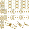 100 Pcs Paper Clips Metal Wire Hollow Out Clothespins Multi Purpose Utility by Sabary