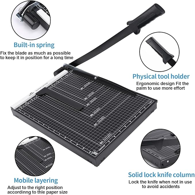 ISDIR 15" Guillotine Paper Cutter - Image 4