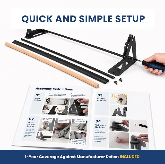 DIY Crew 24 Inch Paper Roll Dispenser and Cutter - Image 8