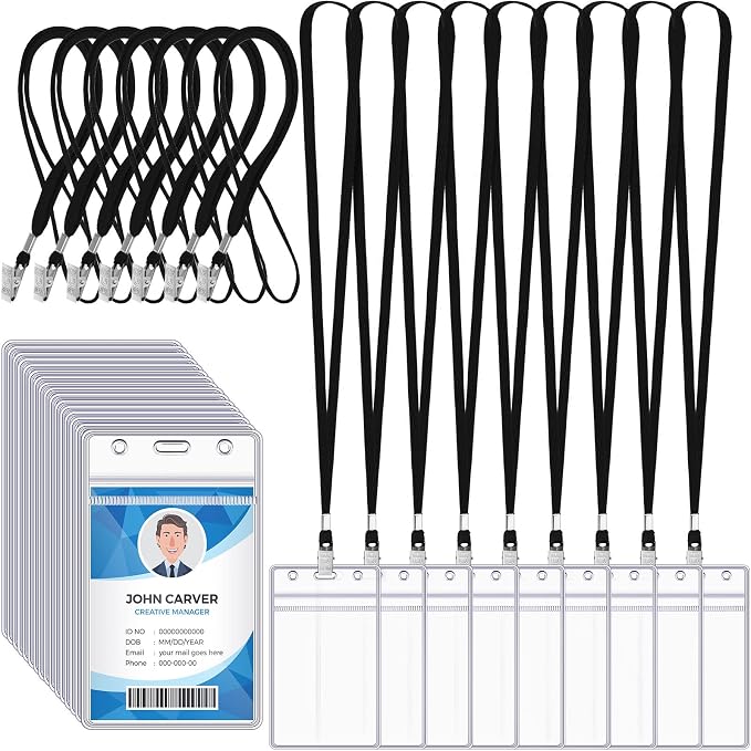 Marspark 200 Pcs ID Badge Holder by Marspark