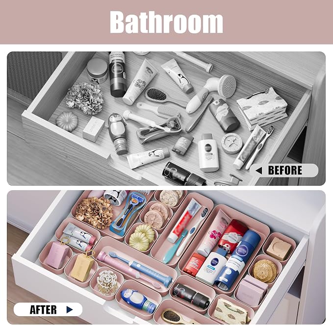 Drawer Organizers Bins 18 PCS for Bathroom Makeup Desk Office | - Image 7