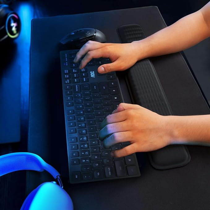 MEKASS Ergonomic Wrist Rest for Keyboard and Mouse, Soft Memory Foam Keyboard - Image 11